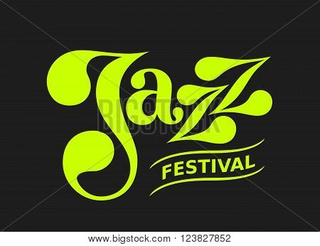 Vector Jazz flyer on black background. Eps8. RGB. Global colors. Gradients free