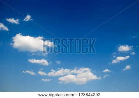 Altocumulus clouds on blue sky : look like a big smile