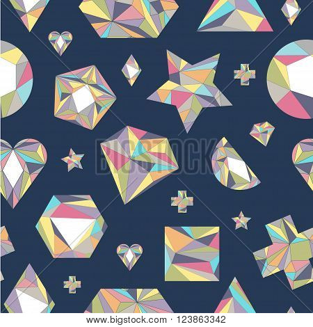 Seamless pattern with geometric shapes. Vector. Isolated
