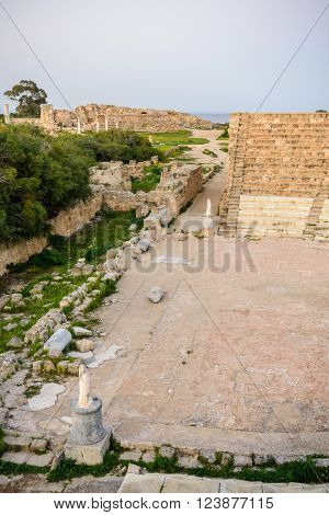 Amphitheater In Ancient City Of Salamis, Northern Cyprus.