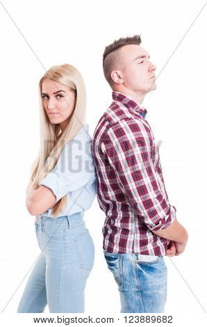 Young Couple After Quarrel, Dispute Or Fight