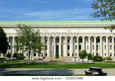 New York State Education Department Building was built in 1912 with Beaux-Arts style in downtown Albany, New York State, USA. This building was listed as a National Historic Places in 1971.