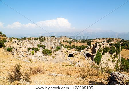 From The Hill In  Turkey  Ruins And Nature