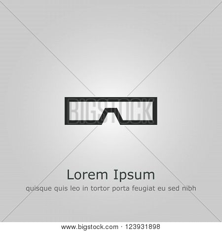 3D Glass Icon In Vector Format. Premium Quality 3D Glass Icon. Web Graphic 3D Glass Icon Sign On Gre