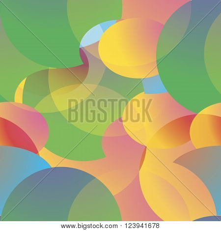Oval colored geometric shapes patern. Seamless patern.