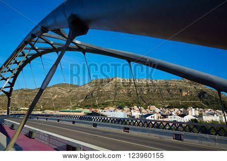 Cullera bridge over Xuquer Jucar river of Valencia at Spain