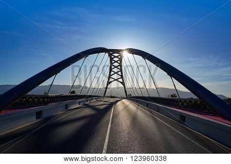 Cullera bridge over Xuquer Jucar river of Valencia at Spain