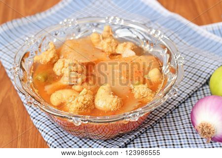 Hot And Spicy Curry Of Water Orange With Fish