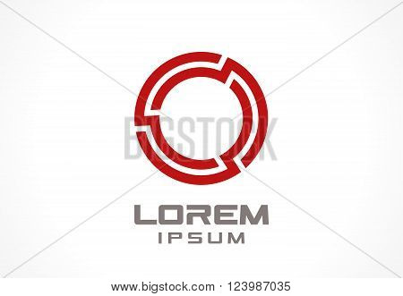 Icon design element. Abstract logo idea for business company.  Finance, communication, technology, network and lock concepts. Pictogram for corporate identity template. Stock Illustration Vector