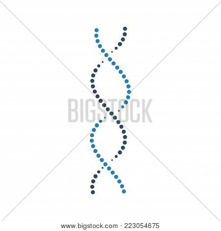dna vector icon, dna isolated flat vector icon