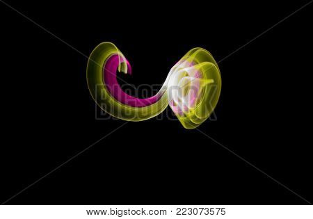 Abstract image of colors made with lightpainting and long exposure.