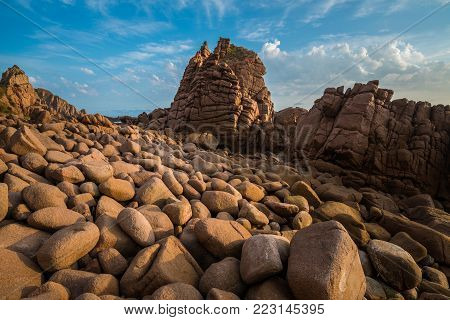 The Pinnacles rock the iconic tourist attraction place of Cape Woolamai at Philip Island, Australia.