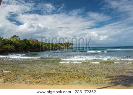 scenic beautiful Caribbean landscape, Dominican Republic, vacation concept