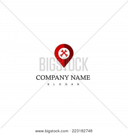 Service Logo, Service point for Website or map