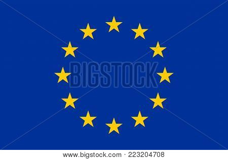 european union accurate colors flag icon symbol