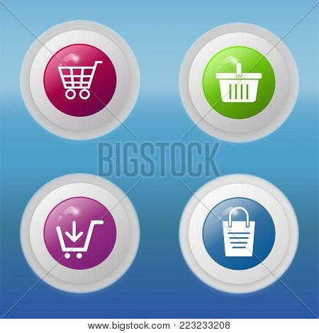Four  button shop now and buy now