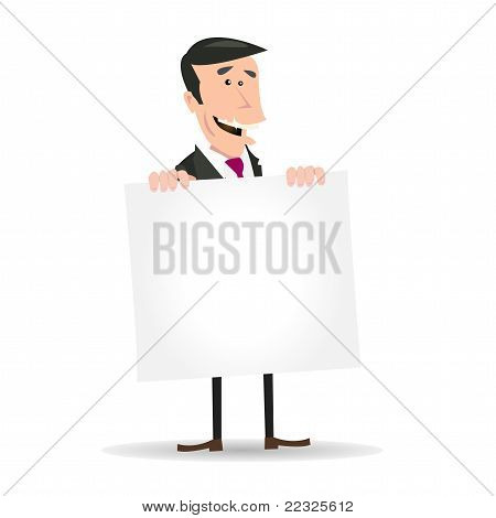 Forretningsmand Blank besked