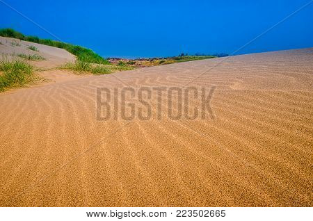 Slope Sand With Sun
