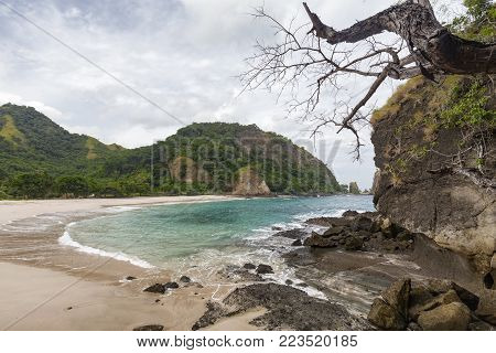 Aquamarine Tropical Waters At Koka Beach In Paga, East Nusa Tenggara, Indonesia.