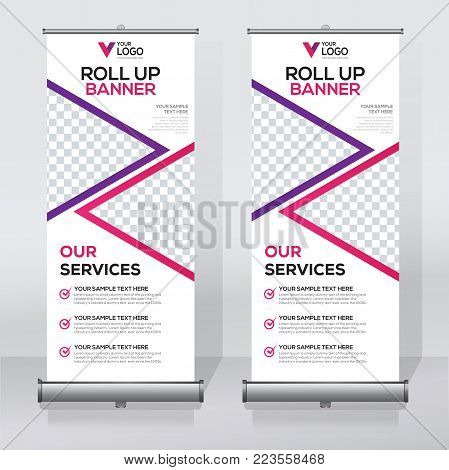 Roll Banner Template Vector Photo Free Trial Stock Roll Banner Template Vector Photo