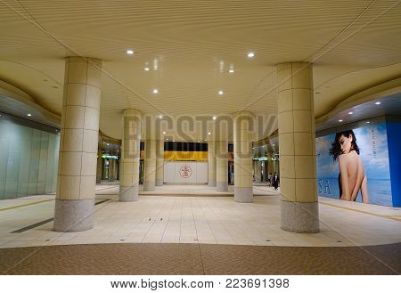 Tokyo, Japan - May 20, 2017. Main Hall Of Subway Station In Tokyo, Japan. With More Than 3.1 Billion