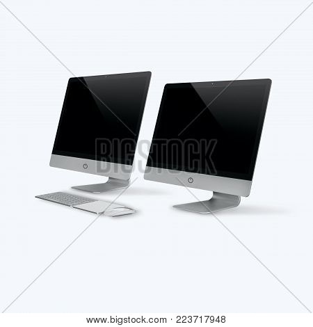 3d Render Of A Desktop Computer On A White Background 2k