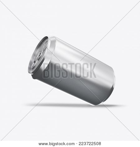 3D render metal can on a white background 2k