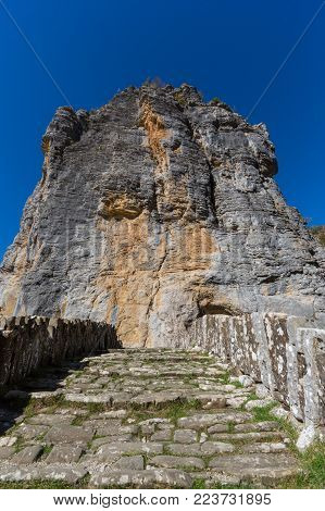 Noutsos, Greece - october 9, 2017: bridge of kokoris. Editorial use only.