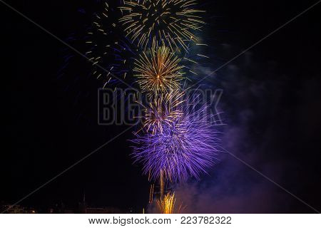 Fireworks in San Sebastian in the Basque Country