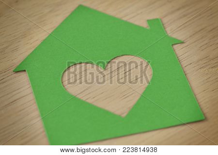 House paper cut out - Ecology concept
