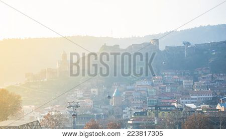 Tbilisi's Downtown In Winter Time