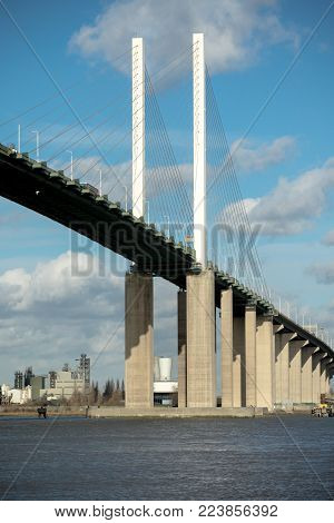 The Queen Elizabeth II bridge across the River Thames at Dartford