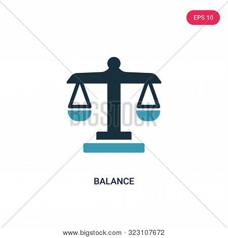 balance icon in two color design style.