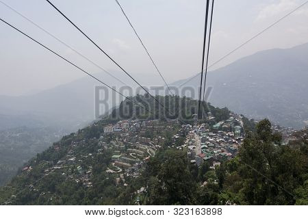 Cable Car At Gangtok In Sikkim State Of India