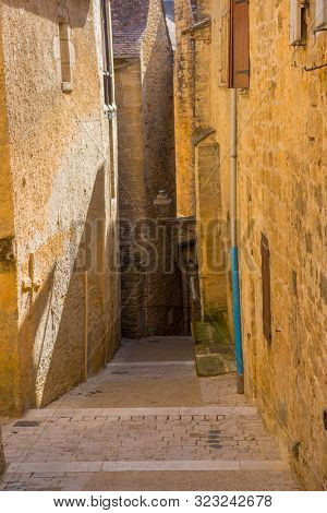 Historic houses in Sarlat la Caneda in Dordogne Department, Aquitaine, France
