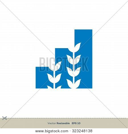 Wheat Stock Exchange Vector Logo Template Illustration Design. Vector Eps 10.