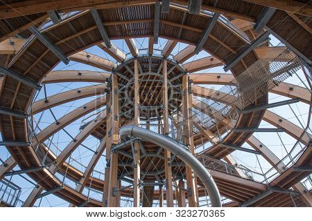 The Inmotion Park Steinberg Am See. Worlds Largest Wooden Sphere