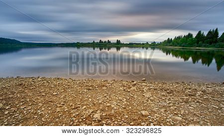 Stone Beach At Drought On A Cloudy Day
