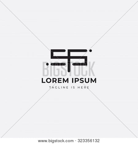Logo Letter Ts Or St Monogram, Concept Letter T + S Simple.