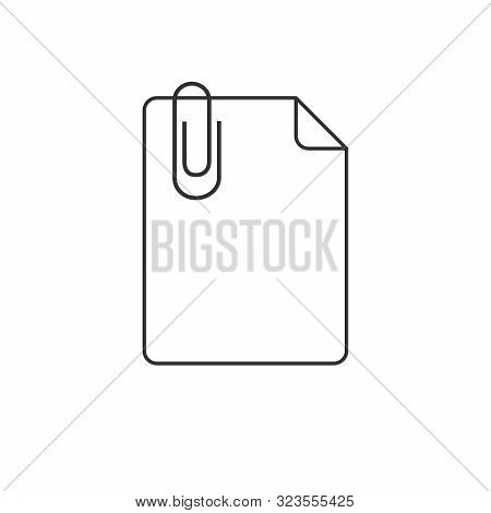 Paper Clip Attachment Icon. Stock Vector Illustration Isolated On White Background.
