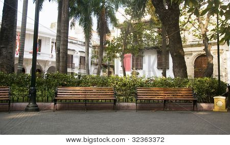 Bolivar Parkı Müzesi tarihi sarayın Inquistion Cartagena Kolombiya Güney Amerika