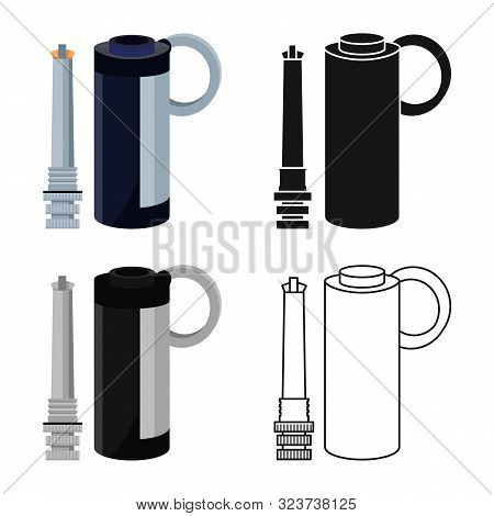 Vector Design Of E-cig And Device Icon. Web Element Of E-cig And Smoking Stock Symbol For Web.