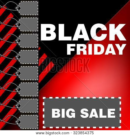 Black Friday Special Offer Poster Shopping Prize Tags With Text Holiday Promotion Concept Horizontal
