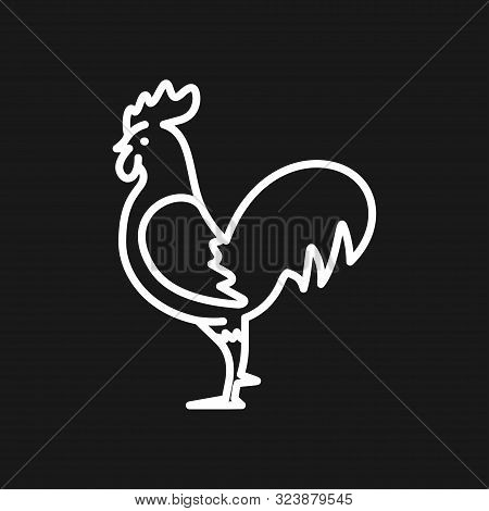 Cock Icon. Rooster Flat Cock Icon Design Style Vector Illustrations