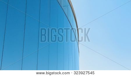 Architectural Detail Of The Modern Thalie Theater In  Montaigu, France