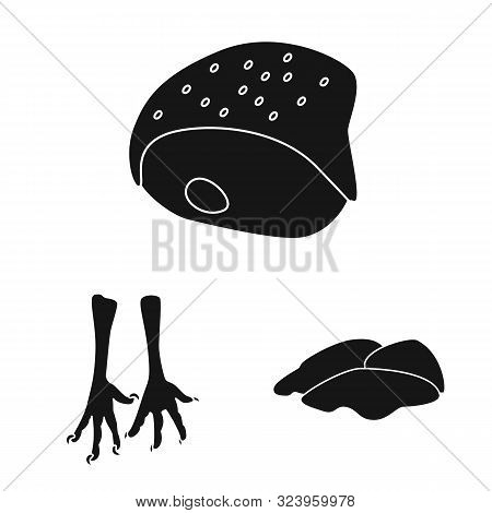 Vector Illustration Of Restaurant And Agriculture Icon. Set Of Restaurant And Raw Stock Vector Illus