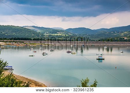 Aerial View On Zlatar Lake In Serbia In Summer