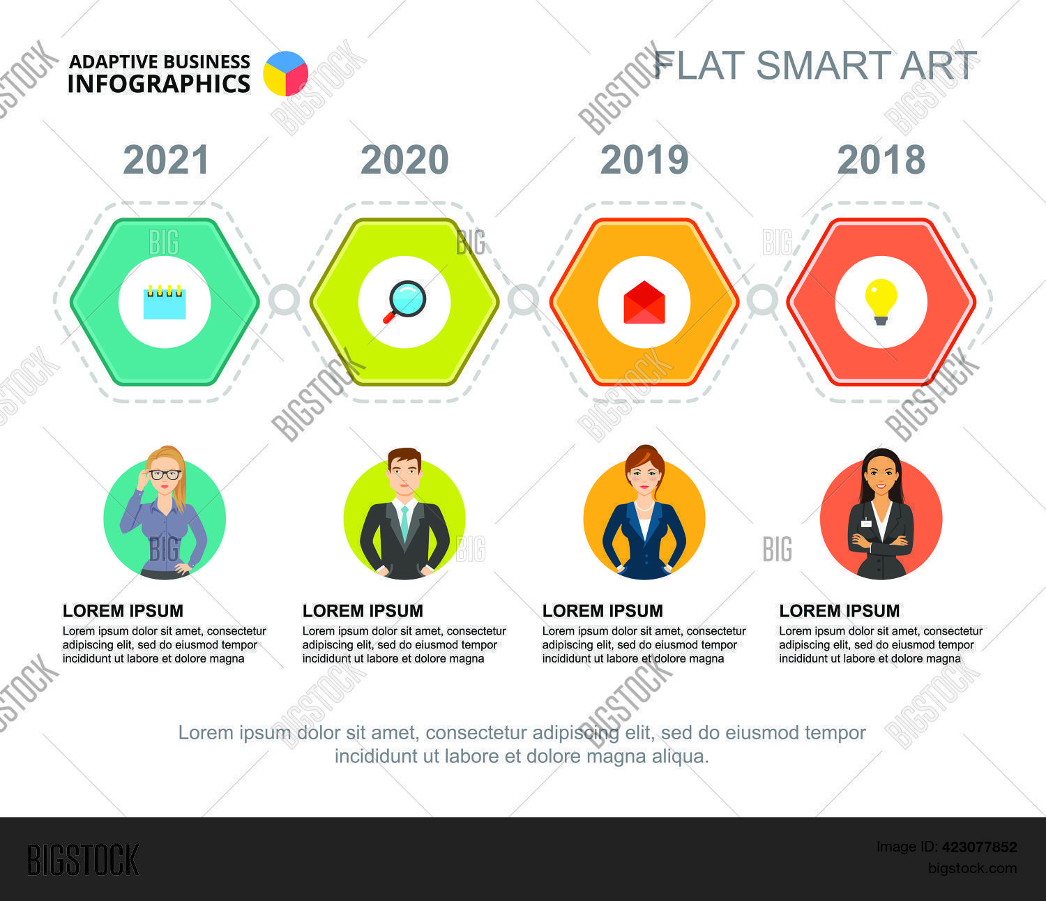 Four Options Timeline Vector & Photo (Free Trial) | Bigstock