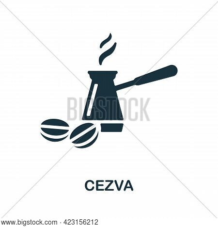 Cezva Icon. Monochrome Simple Element From Fortune Teller Collection. Creative Cezva Icon For Web De
