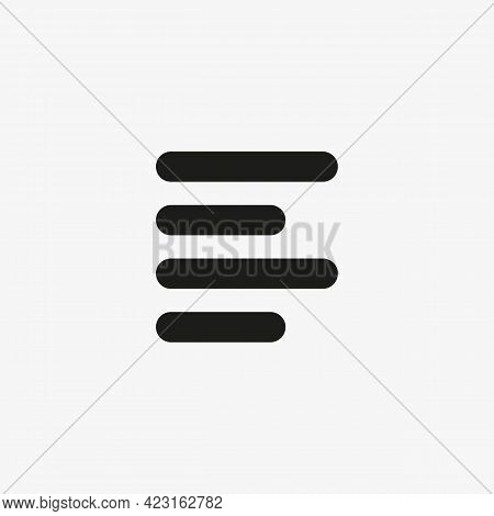 Left Alignment Icon. Simple Text Alignment Sign For Websites And Mobile Apps.